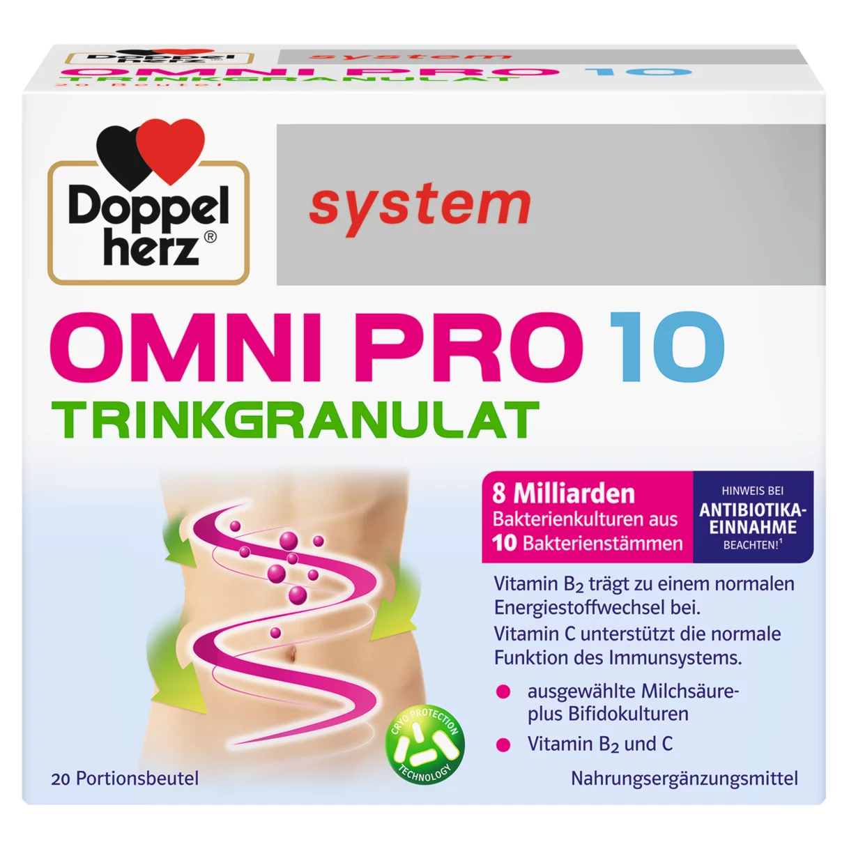 Abbildung der Produktverpackung Doppelherz system OMNI PRO 10 Frontansicht